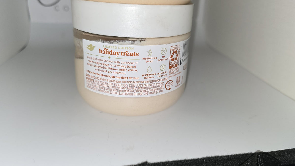 2 Pack Dove Body Scrub Lot Cinnamon Pumpkin Pie Maple Glazed Donut 15