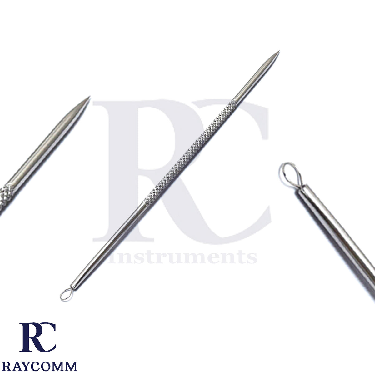 Comedone Extractor Blackhead Remover Set of 6 for Acne & Blemish Removal