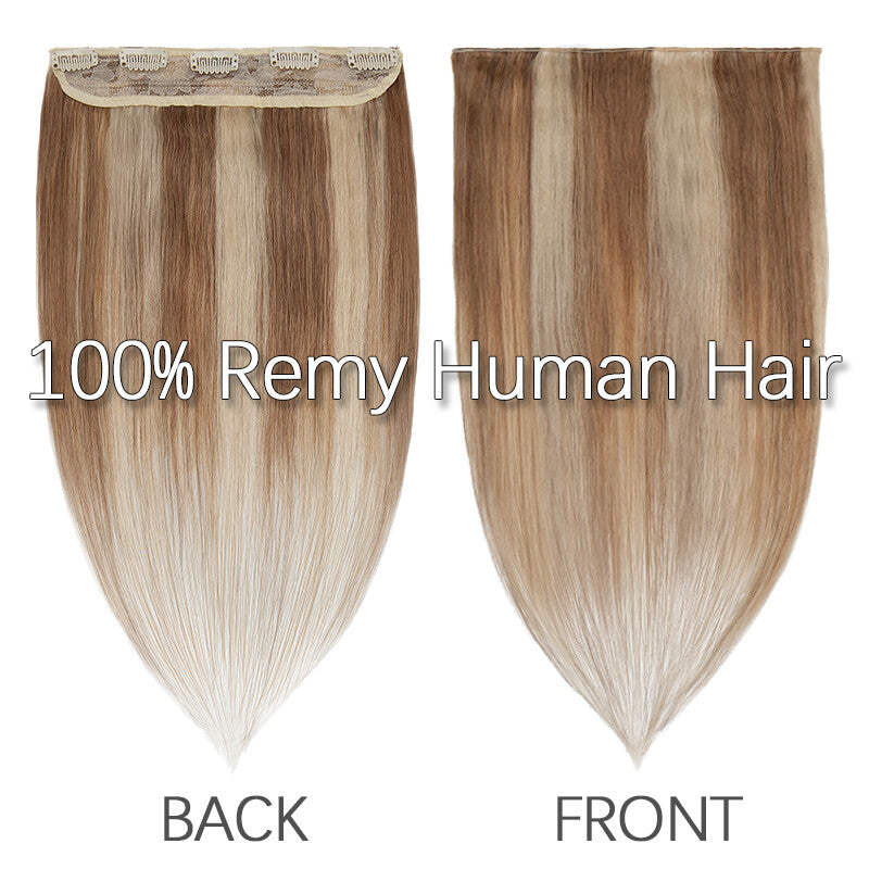 Remy Clip In Hair Extensions Full Head Thick One Piece - Blonde & Dark Colors