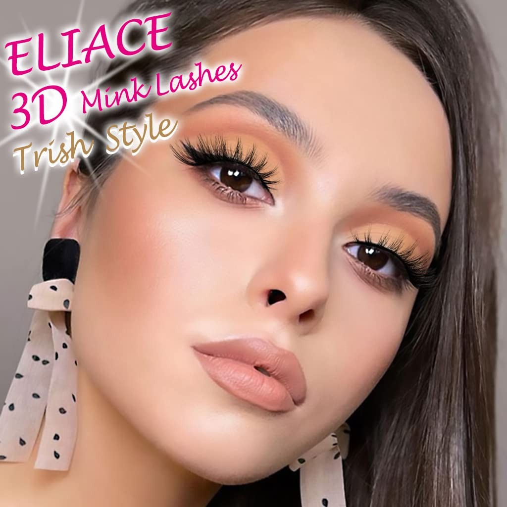False Eyelashes 15 Pairs Cat Eye 3D Faux Mink Fluffy Natural-Look Lashes