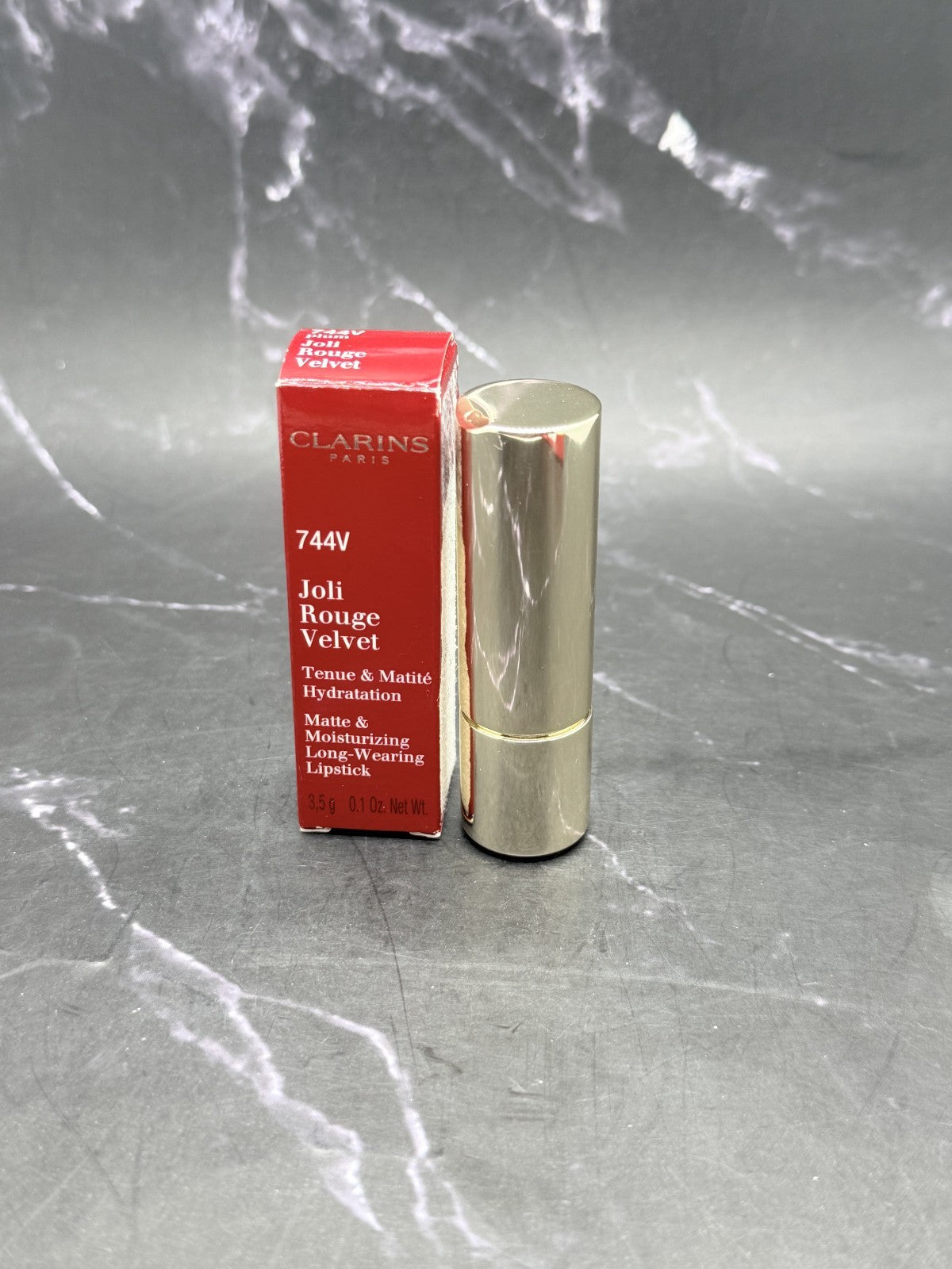 Clarins Matte & Moisturizing Long-Wearing Lipstick 744V Plum 0.1 oz BNIB