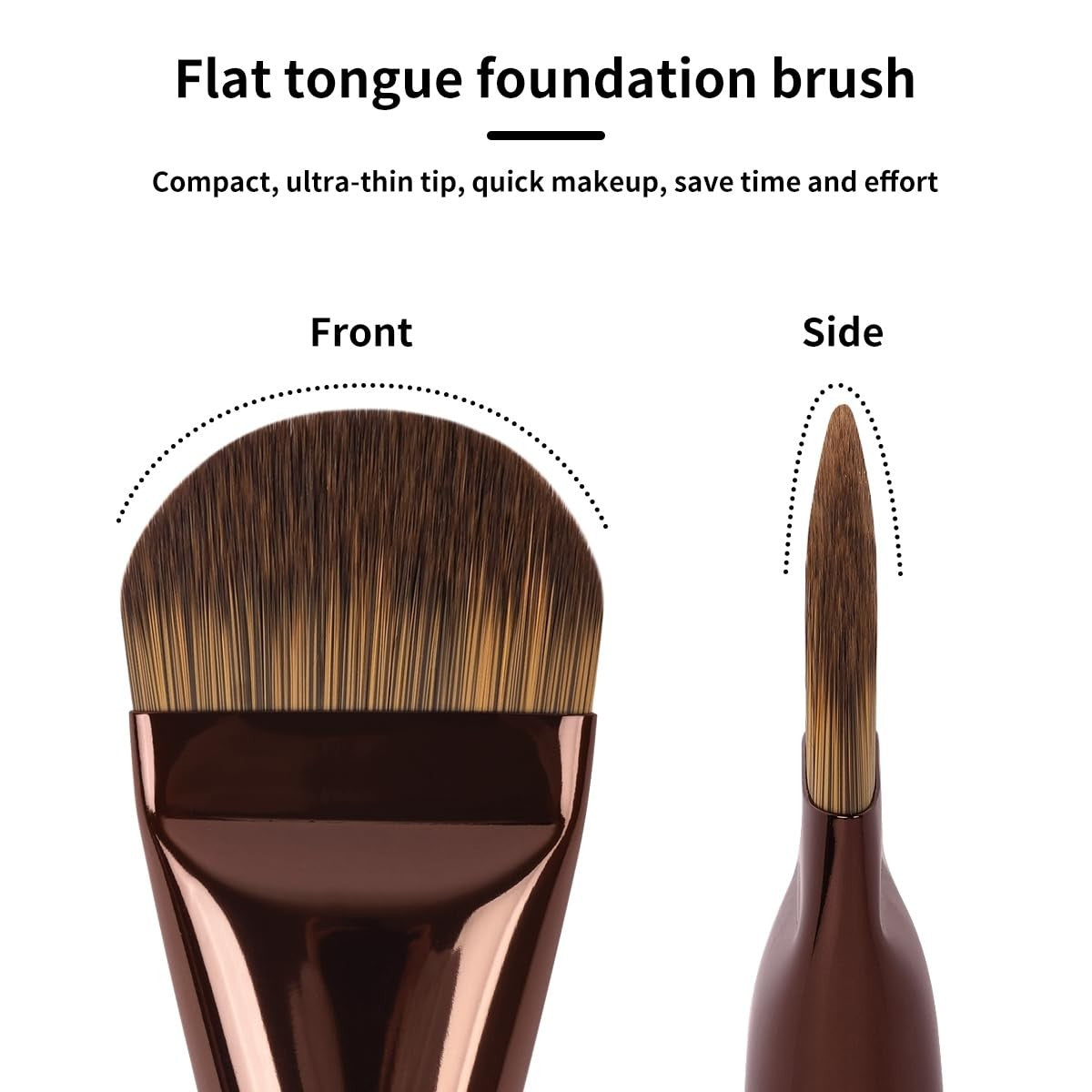 Makeup Brush Set 5-Piece Double-Ended Foundation & Blush Kabuki Brushes