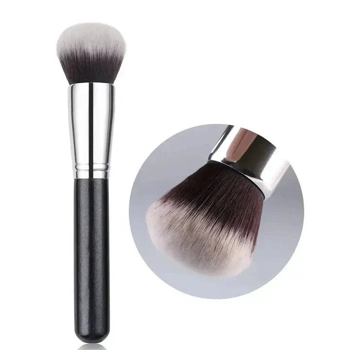Pro Flat Top Kabuki Foundation Makeup Brush - Blending, Liquid & Cream