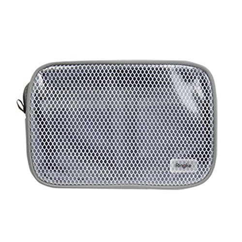 Travel Organizer Pouch with Mesh & Transparent Divided Pockets