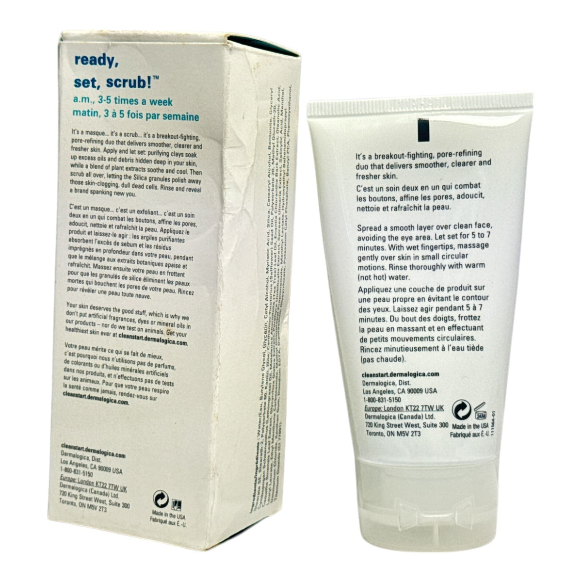 Dermalogica Clean Ready, Set, Scrub! Exfoliating Mask 2.5oz./75ml New