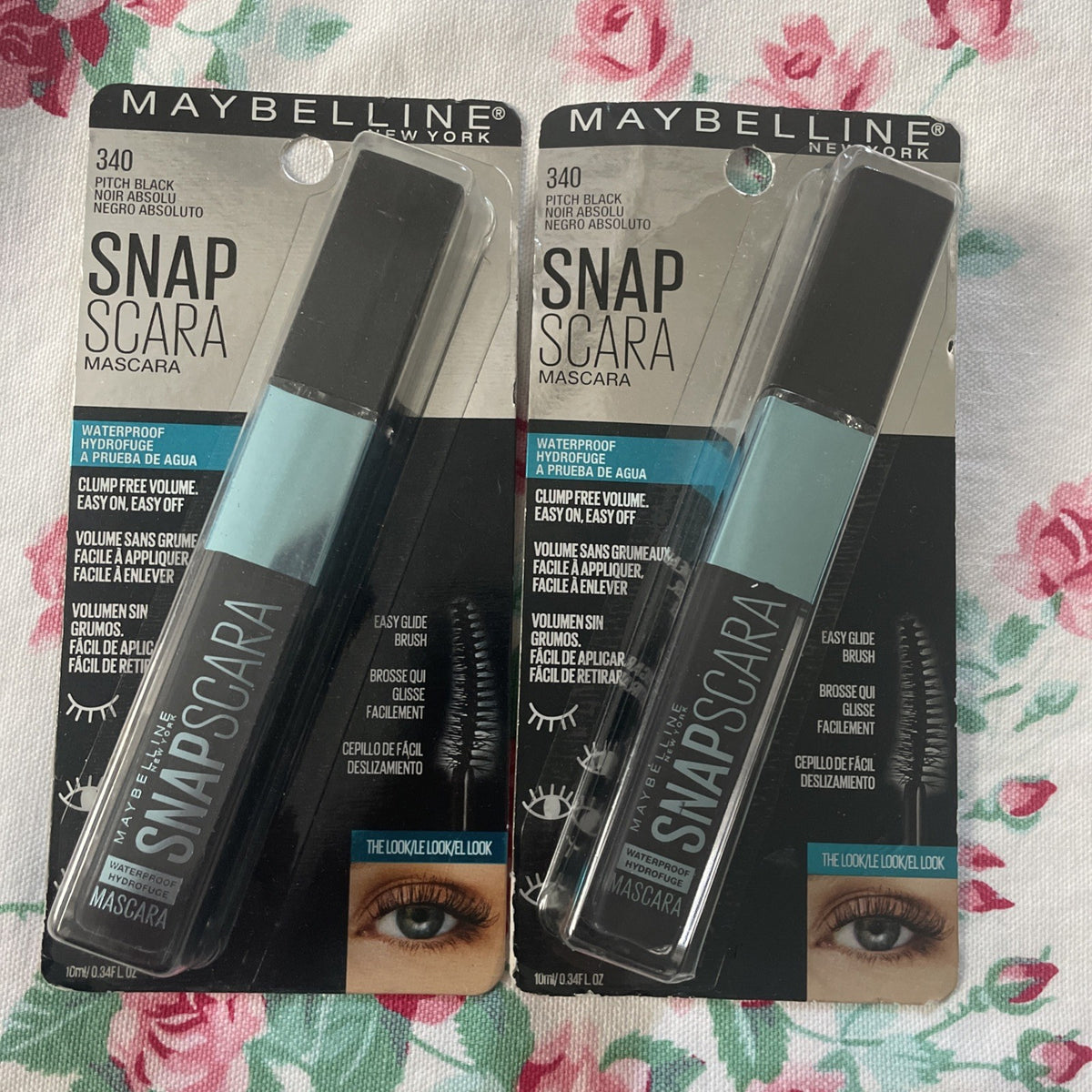 Waterproof Lengthening Mascara - Pitch Black, Clump-Free, 2 Pack