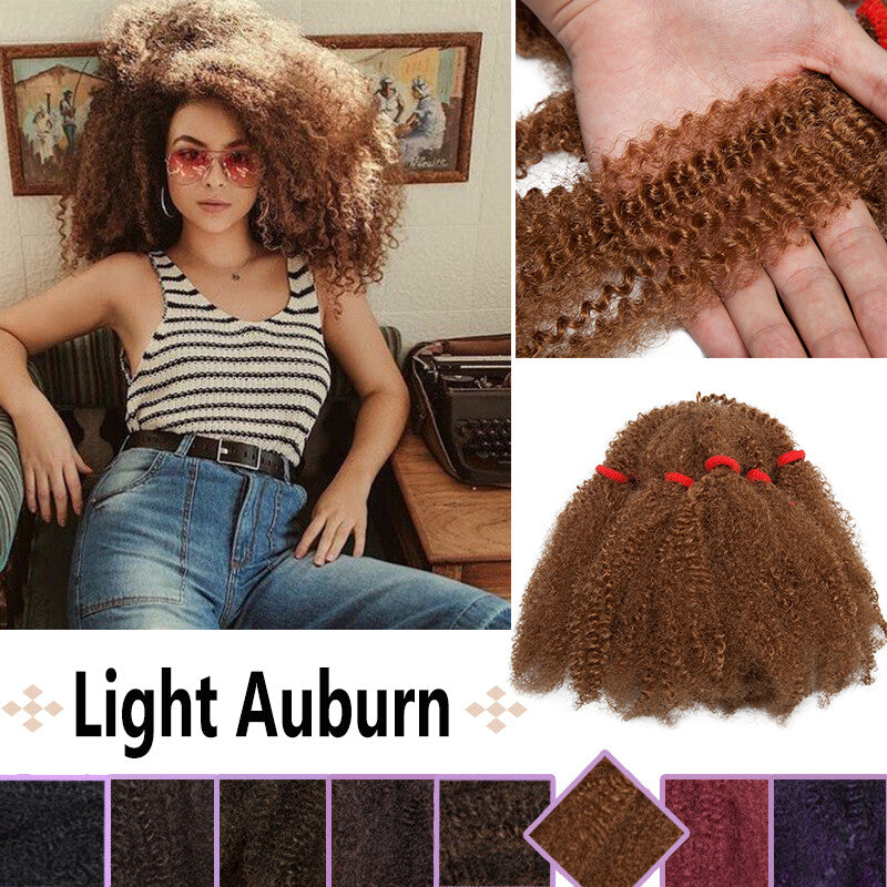 Kinky Afro Hair Extensions Bulk Curly Twist Crochet Braids Natural Puff