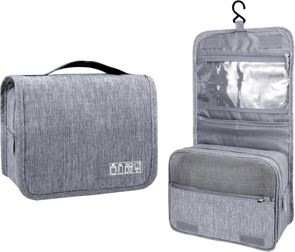 Large Waterproof Travel Toiletry Bag with Hanging Hook for Men & Women