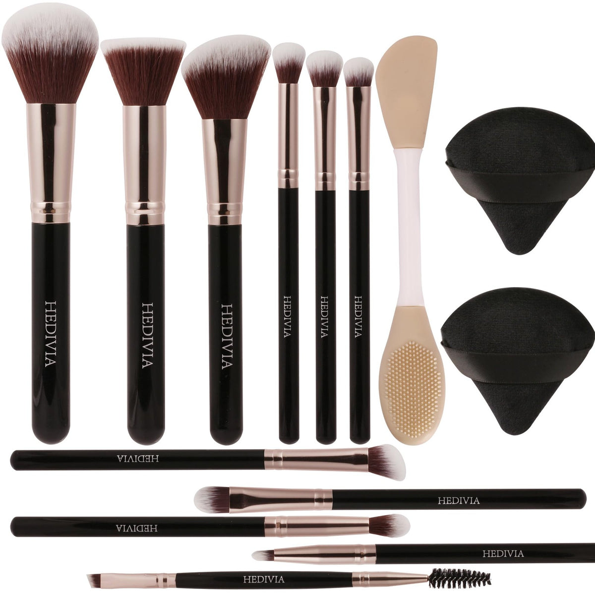 14-Piece Professional Makeup Brush Set with Synthetic Bristles & Travel Case