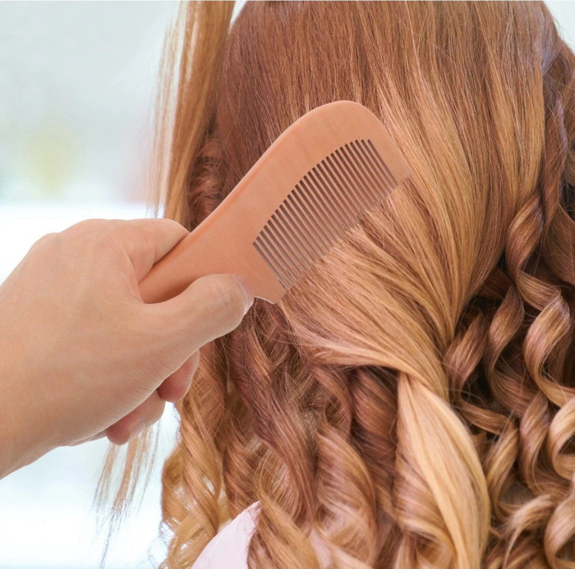 Mini Wooden Hair Combs Set for Travel & Grooming - 2 Pieces