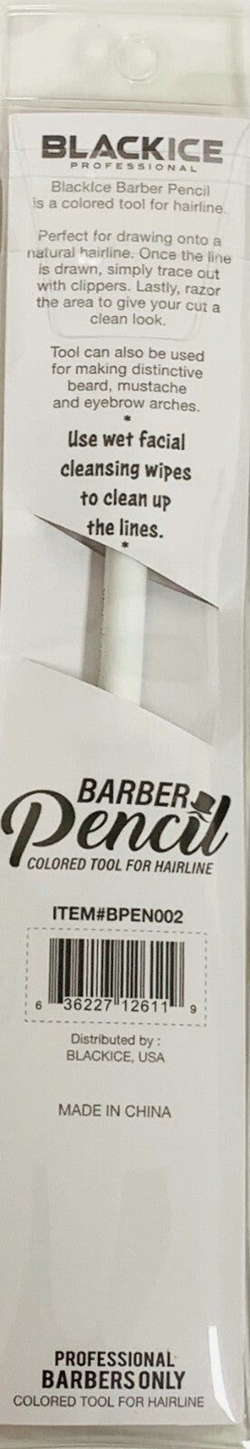 Black Ice Barber Pencil Edge White Colored Tool For Hairline NEW