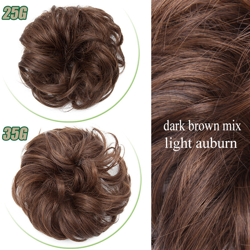 Curly Messy Bun Hair Piece Scrunchie Thick Updo Hair Extensions - Real Human Hair