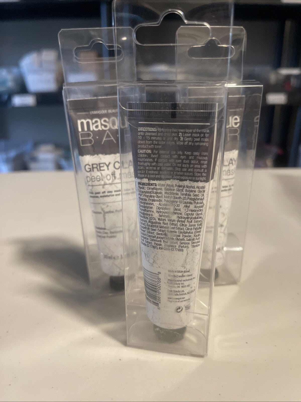 Grey Clay Peel Off Face Mask - 1 oz (Pack of 3)