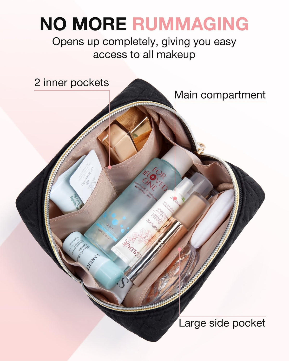 Small Travel Makeup Bag Waterproof Cosmetic Organizer Pouch
