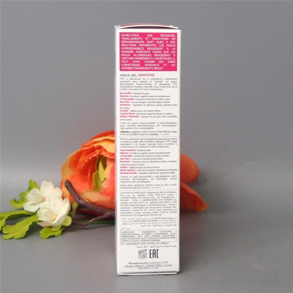 2 PACK SVR Sensifine Aqua-Gel 8 -normal to combo skin- 40ml / 1.4oz