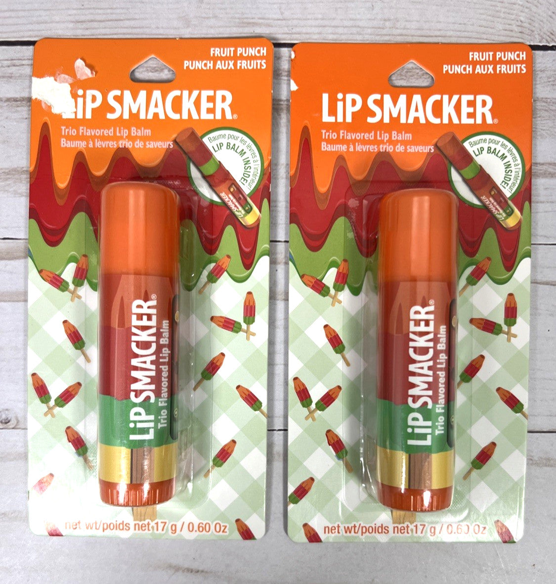 Lip Smacker Jumbo Lip Balm Set - Fruit Punch Flavors, 0.6oz, 2 Pack