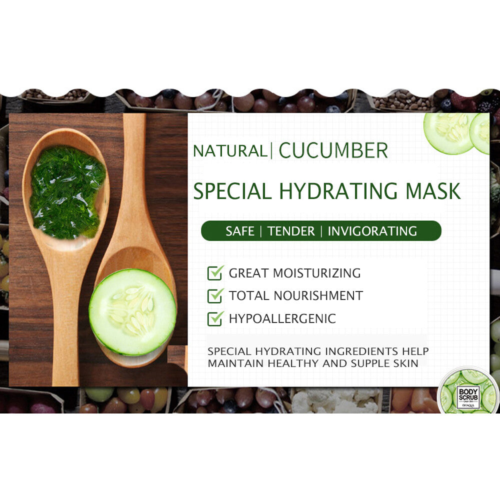 Moisturizing Body Scrub with Shea Butter, Almond & Cucumber - 120g