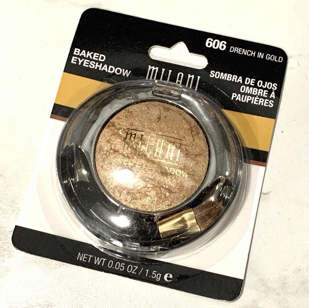 Milani Baked Eyeshadow #606 Drench in Gold - Wet & Dry Single Eyeshadow