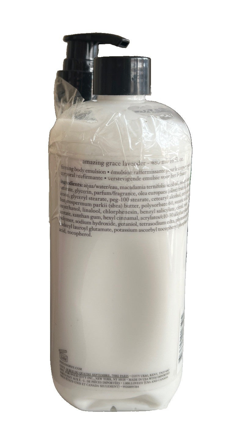 PHILOSOPHY Amazing Grace Lavender 16 Oz Firming Body Emulsion w/PUMP