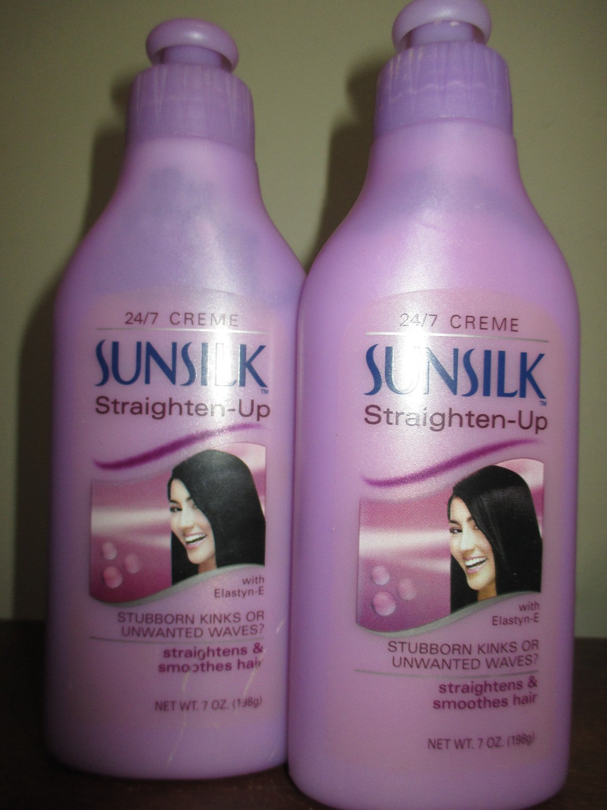Sunsilk Straighten Up 24/7 Hair Creme Elastyn-E for Wavy Hair, 7oz - 2 Pack