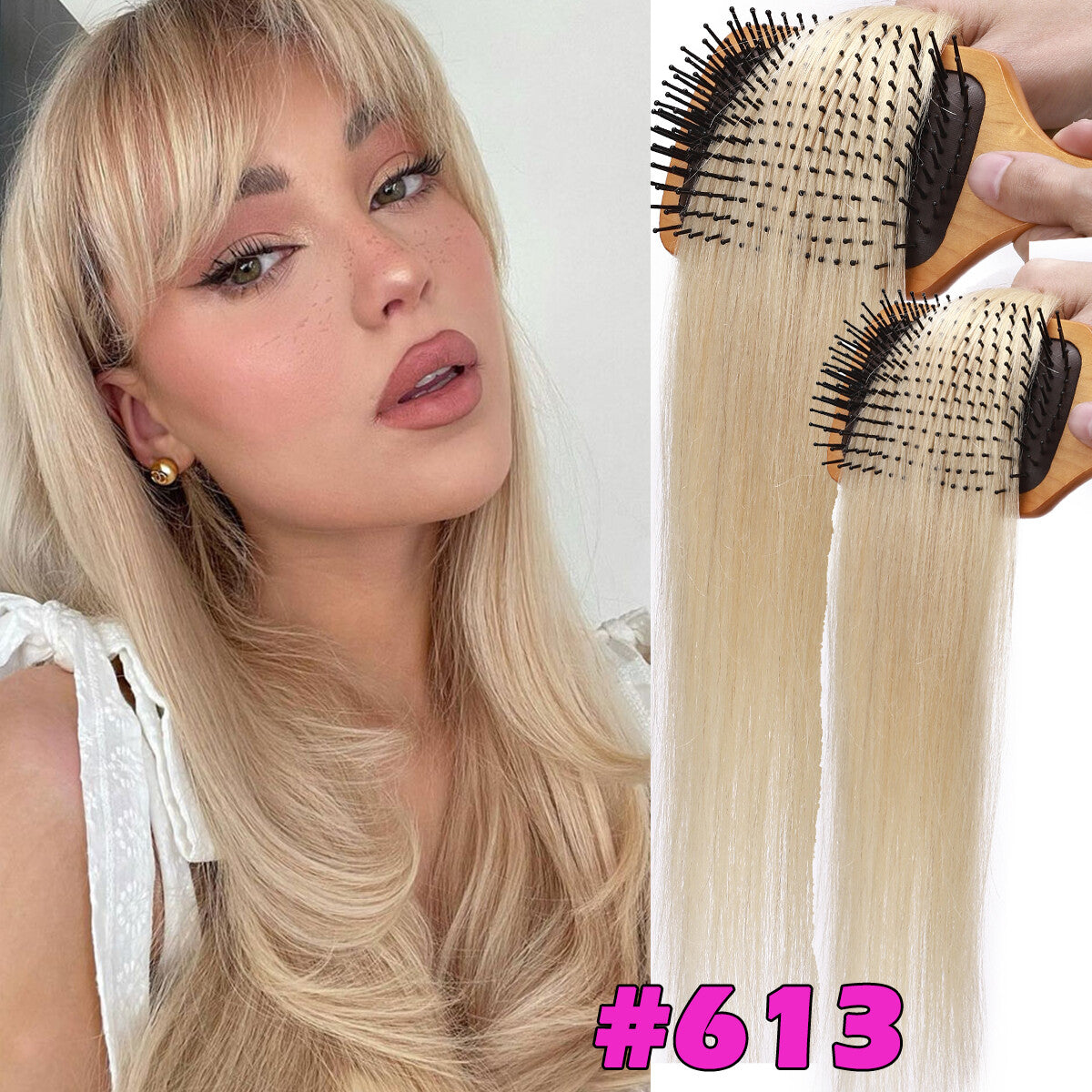 Seamless Clip-In Human Hair Extensions - Full Head Remy Hair Wefts