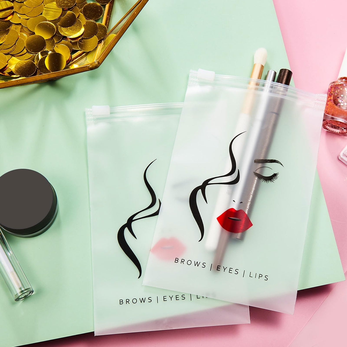 Transparent Eyebrow Microblading Aftercare Bags - 100 Pack
