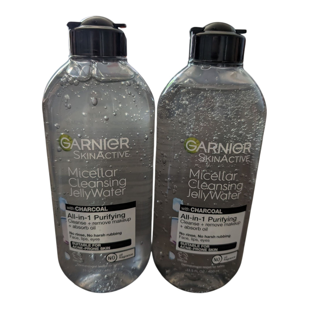Garnier Micellar Cleansing Jelly Water with Charcoal for Oily Skin 13.5oz 2-Pack