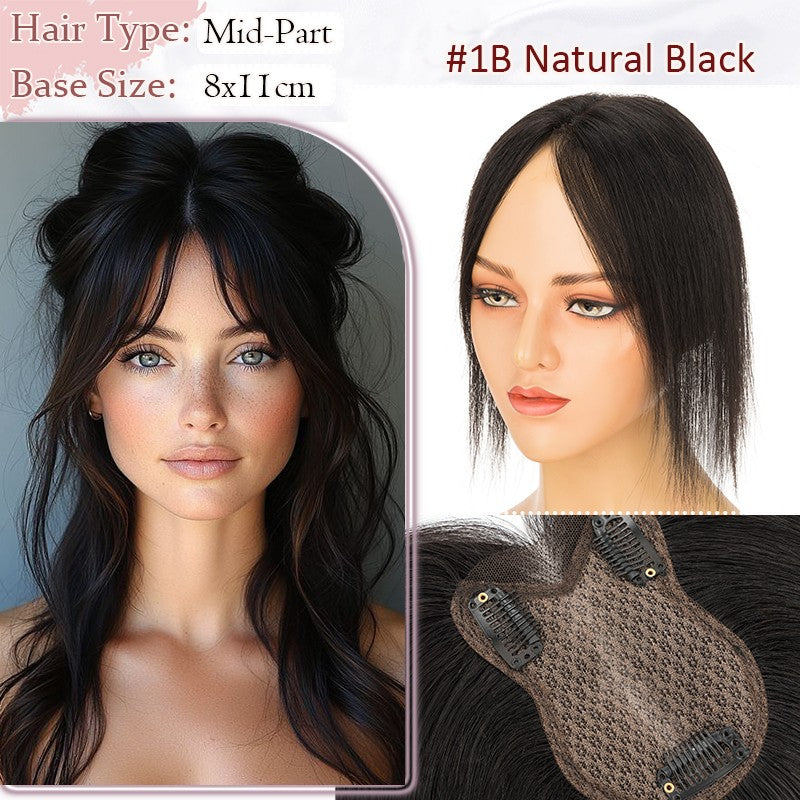 Women Clip-in Hairpiece for Hair Loss & Volume - 100% Remy Human Hair