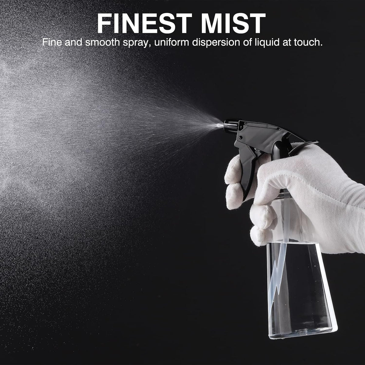 Refillable Spray Bottles 2 Pack - 9.4 oz Plastic Mist & Water Spray