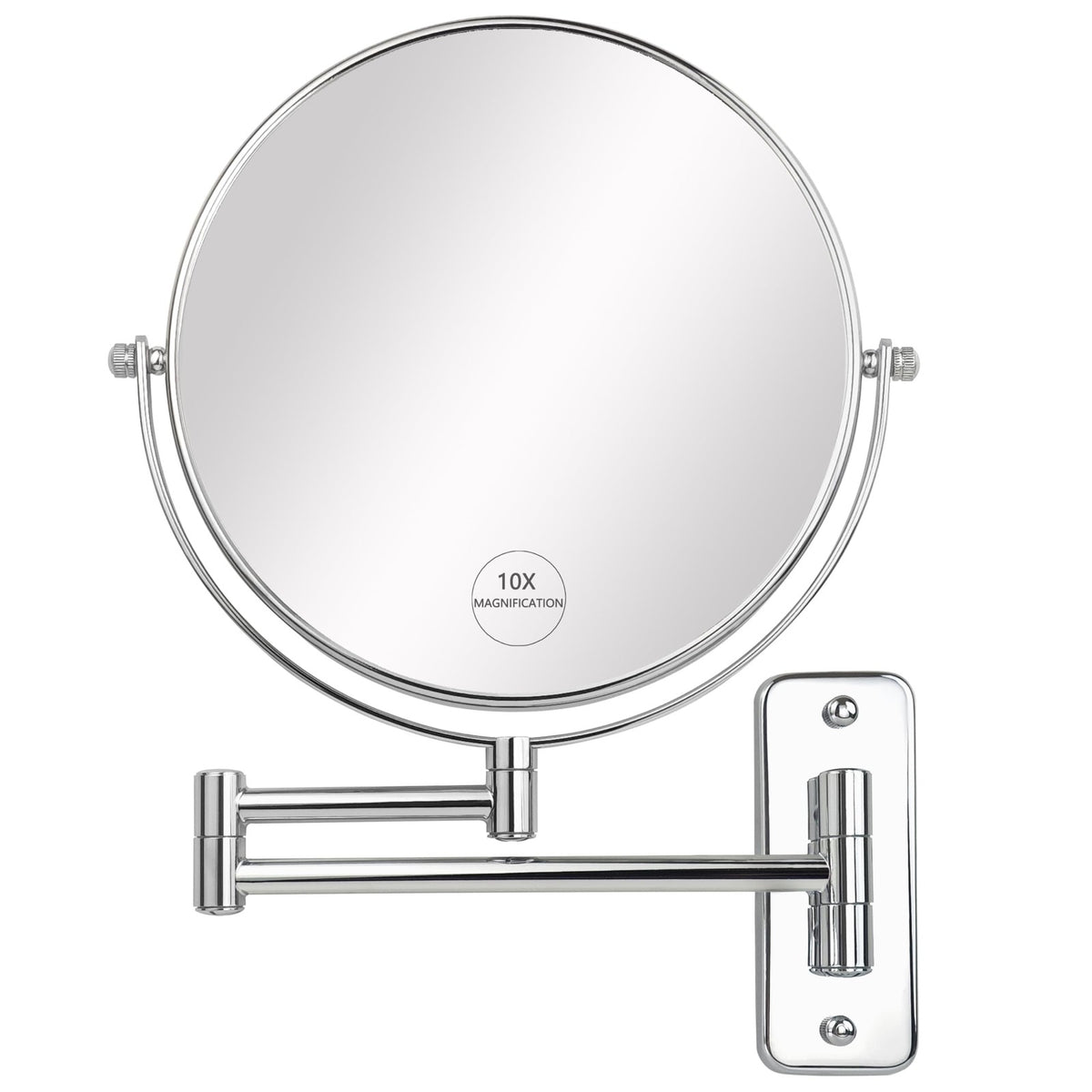 8-Inch Wall Mounted Double-Sided Makeup Mirror with 10X Magnification