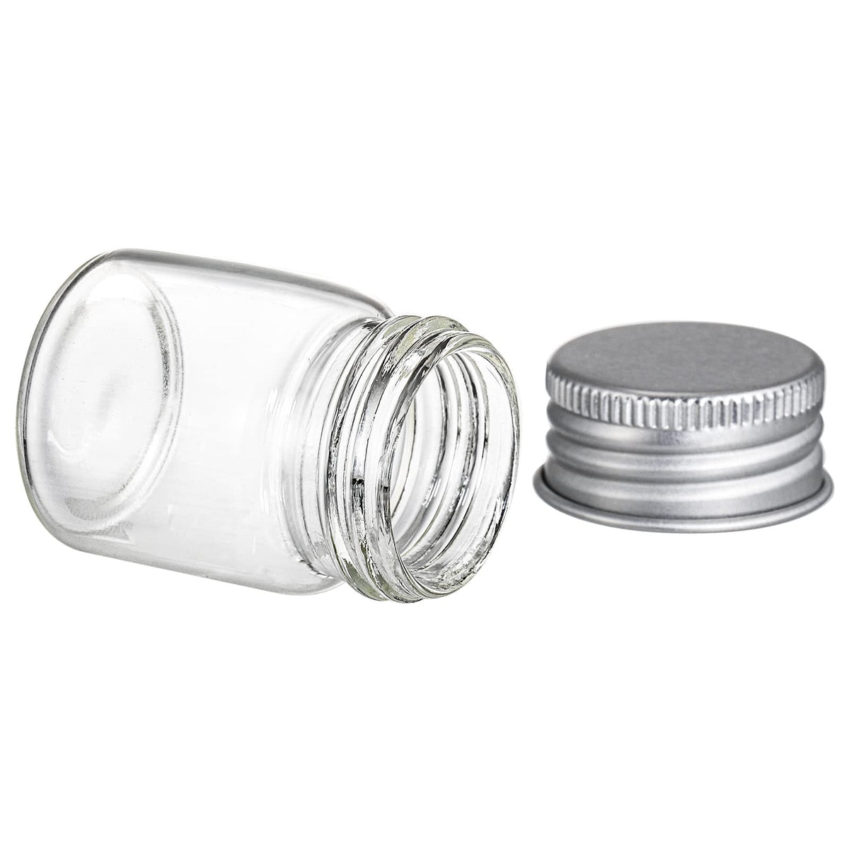 Mini Glass Jars with Aluminum Screw Lids - 36 Pack 15ml Leakproof Storage Containers