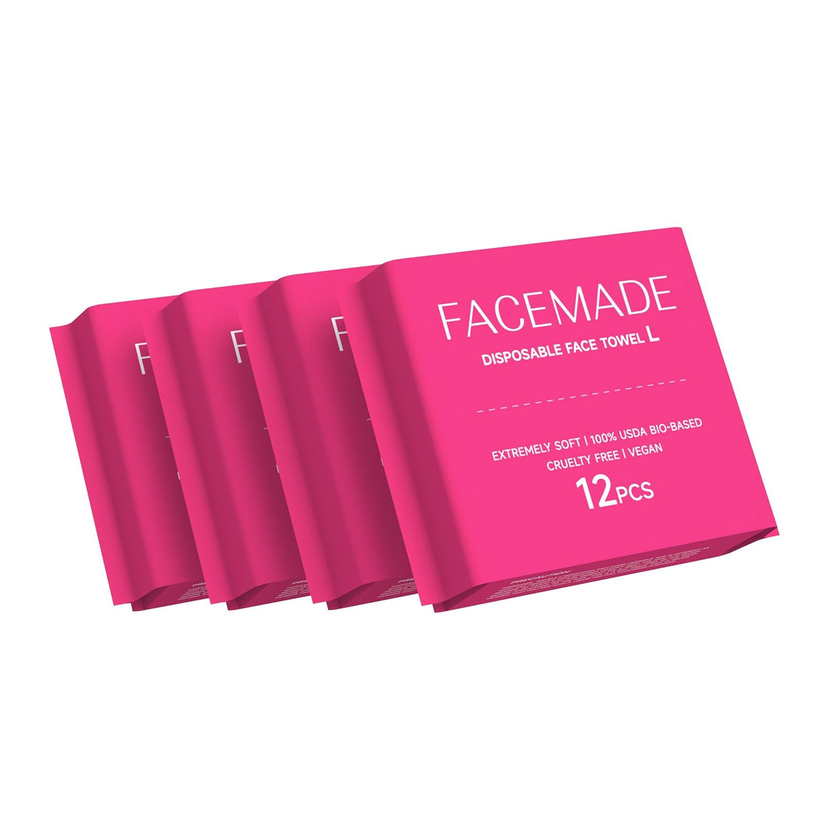 Disposable Travel Face Towels - 48 Count, Soft & Absorbent, 3-in-1 Size, Biobased, Perfect for Skincare & Wipeouts