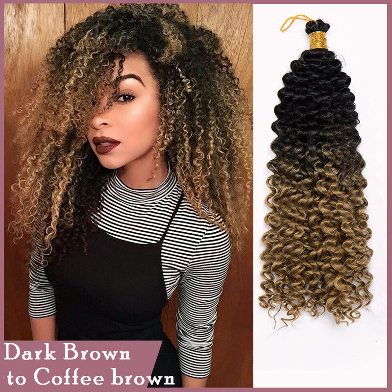 Deep Water Wave Braids Crochet Hair Extensions - Ombre & Curly Lengths