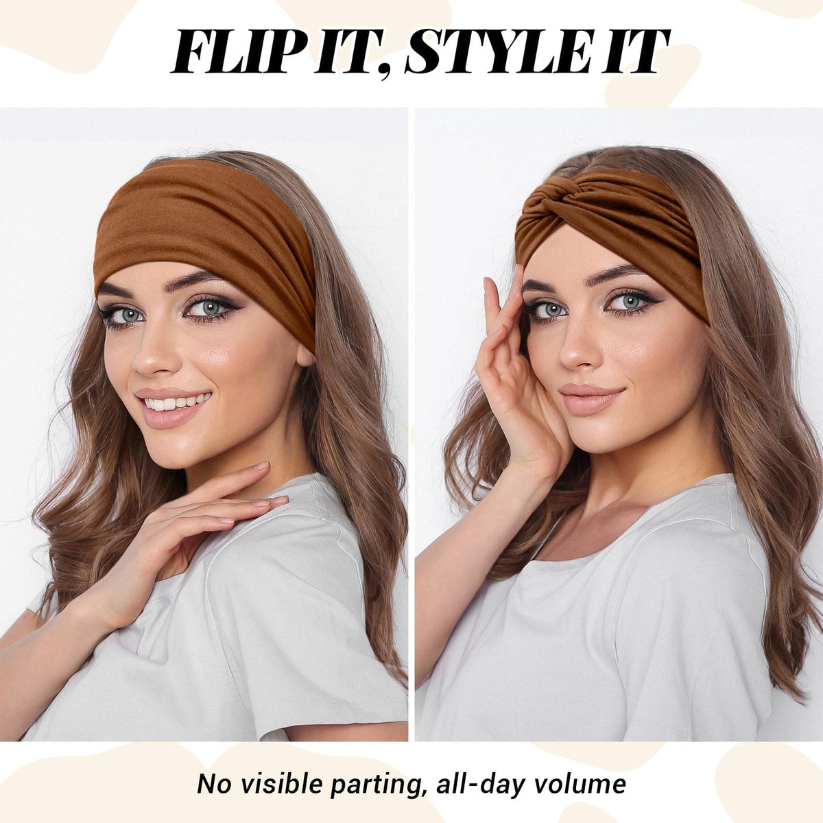 Tumurup Headbands for Women's Hair, Wide Hair 1 Count (Pack of 4),
