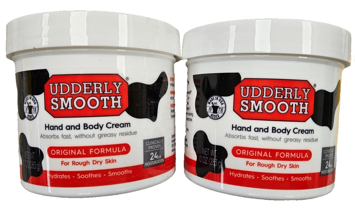 Udderly Smooth Body Cream Skin Moisturizer 10oz Tub ( 2 pack )