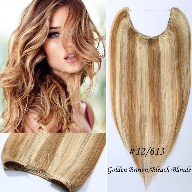 Remy Human Hair Extensions Headband Weft - Invisible Wire In Hairpiece