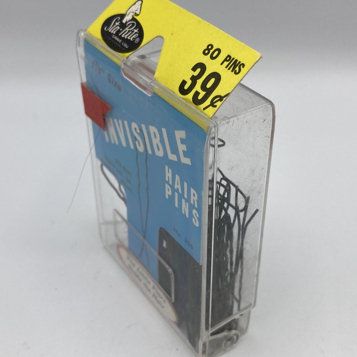 Vintage Sta-Rite Hair Pins Black Metal 400 Pcs 1 7/8" Size