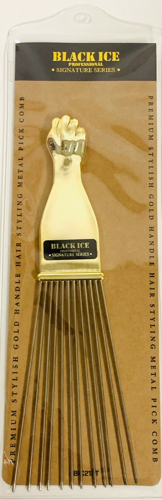 Metal Pick Comb with Fist Handle - Professional Salon & Barber Use - Multiple Styles