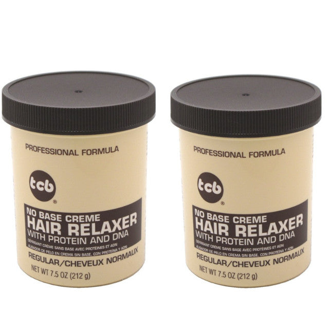 Tcb Hair Relaxer No Base Creme 7.5oz - 2 Pack Professional Straightening