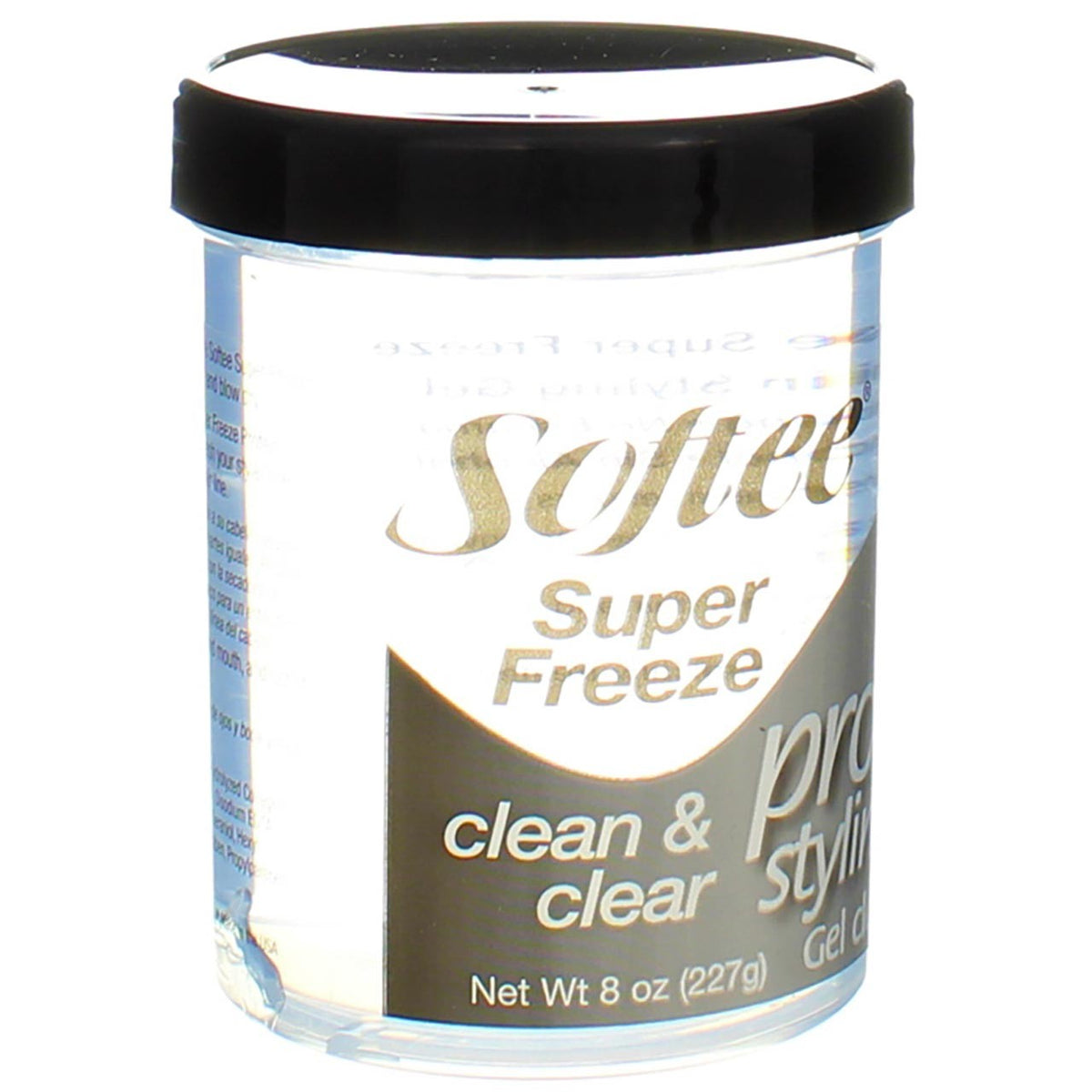 Super Freeze Hair Styling Gel - Thickens & Holds Chemically Treated Hair 8 oz