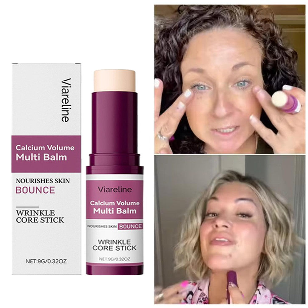 Calcium Collagen Plumping Balm Stick for Neck Face & Eye Deep Moisturizing Set