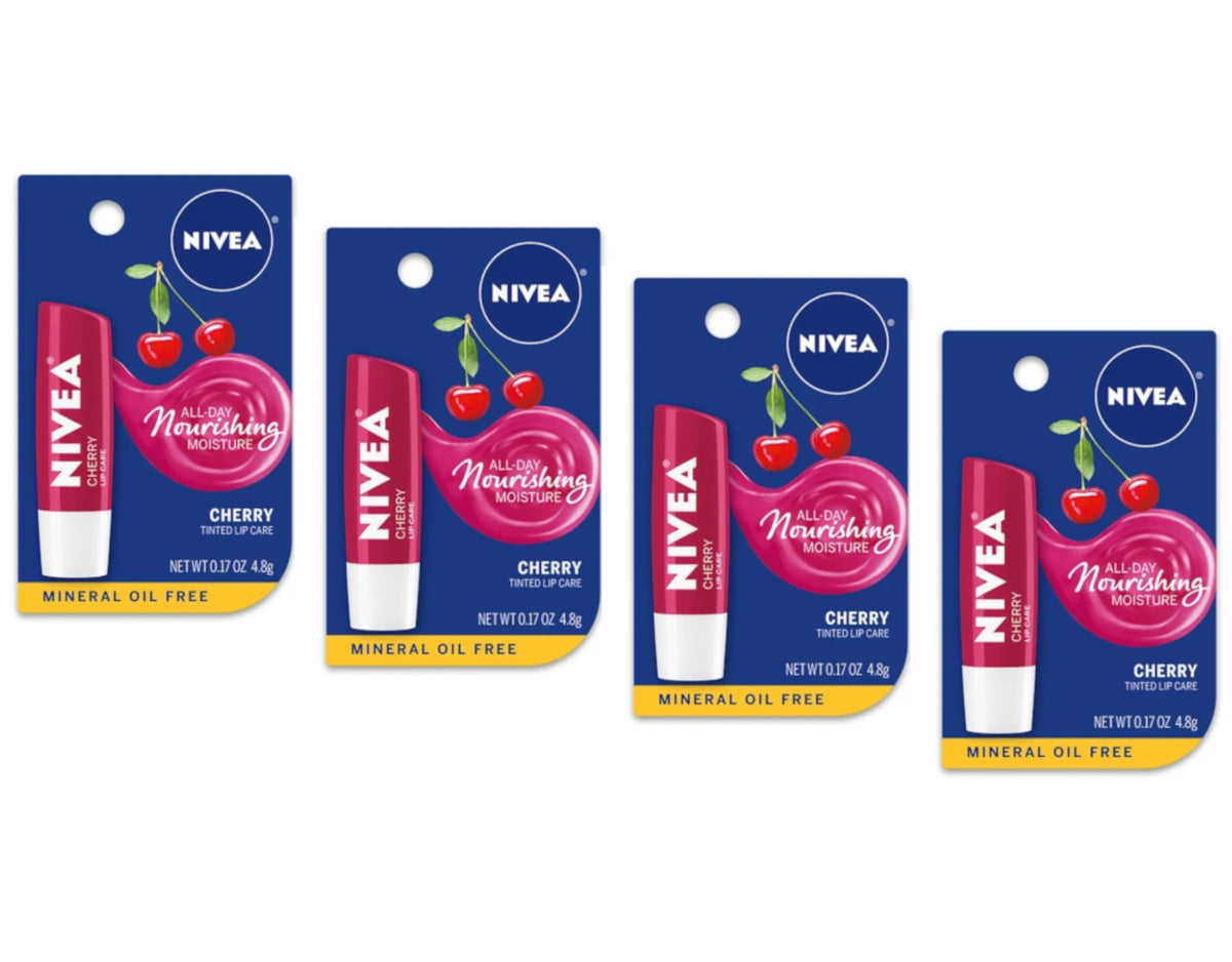 Cherry Tinted Lip Balm Set - Nourishing All-Day Moisturizing Lip Care
