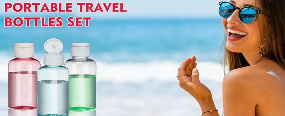 25 Pack 1.7oz Travel Plastic Bottles - Leakproof Refillable Containers