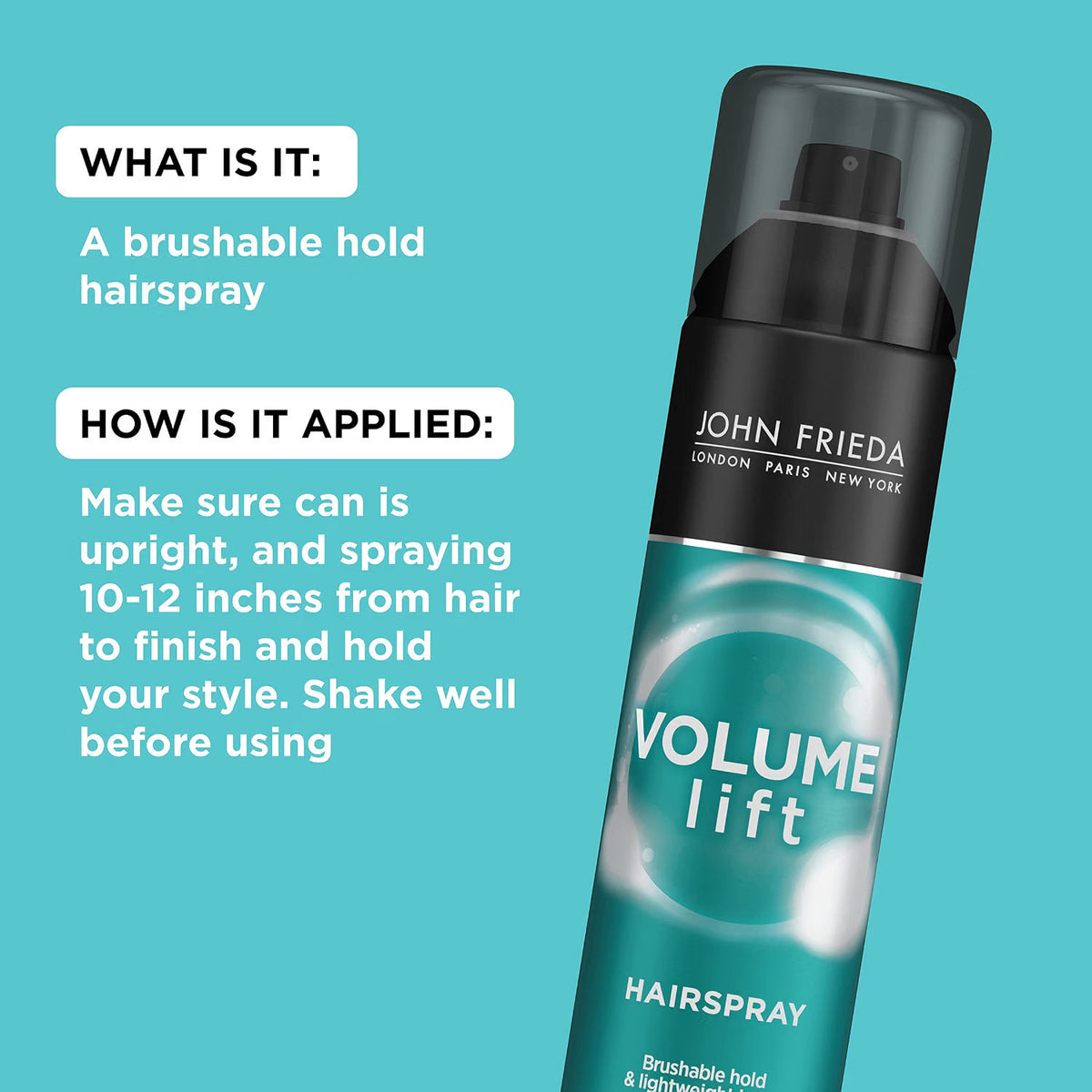 John Frieda Volume Lift Hairspray 2 Pack - Fine & Flat Hair 10 Oz