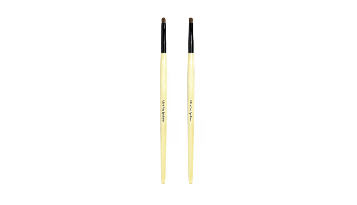 Eyeliner Brush Set - 2 pcs Ultra Fine Makeup Brushes for Precise Application