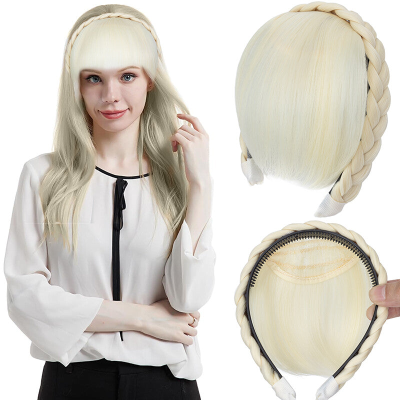 Clip-In Thin Neat Bangs Hairpiece for Front Fringe Hair Extensions