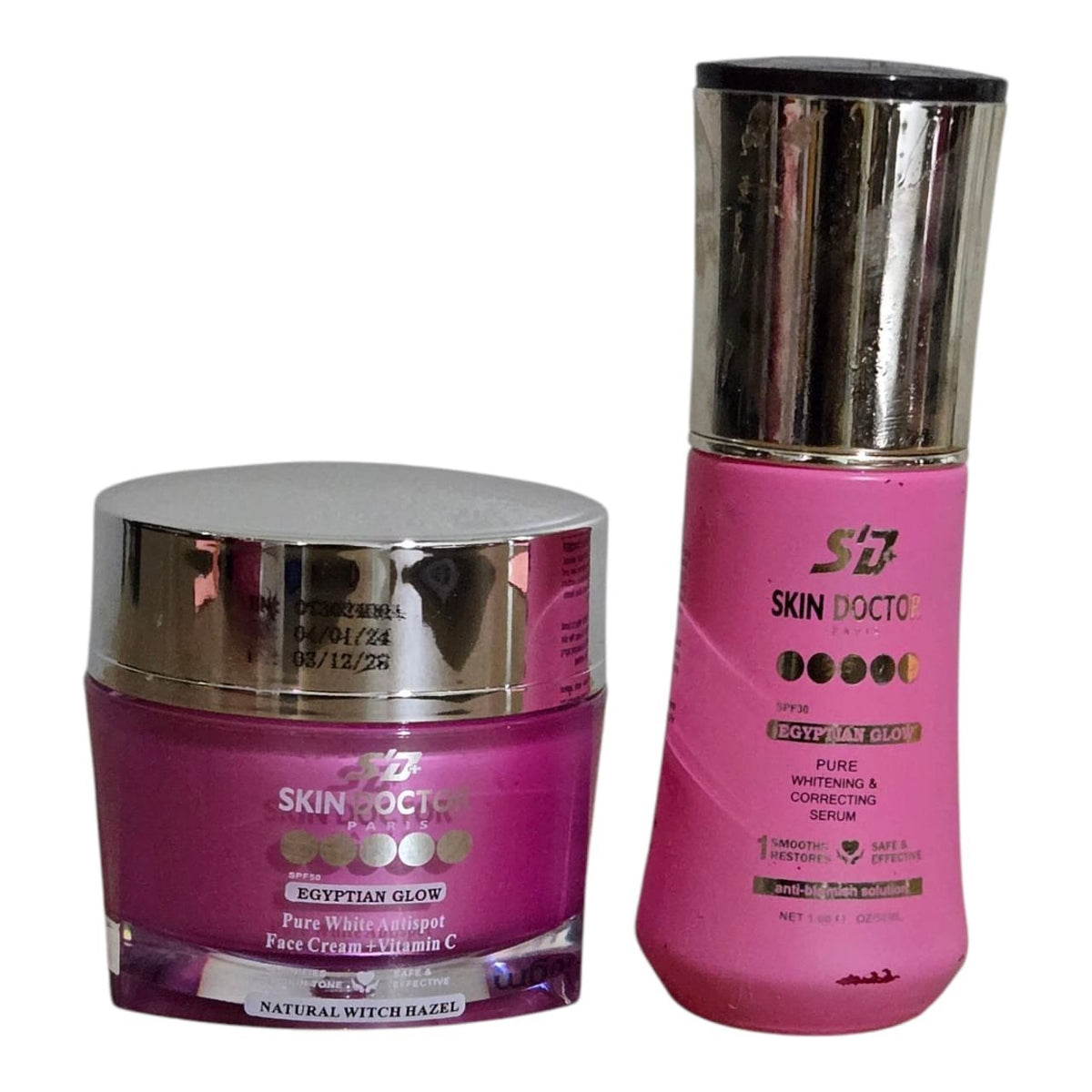 Egyptian Glow Anti-Spot Face Cream & Vitamin C Serum Set - Skin Doctor