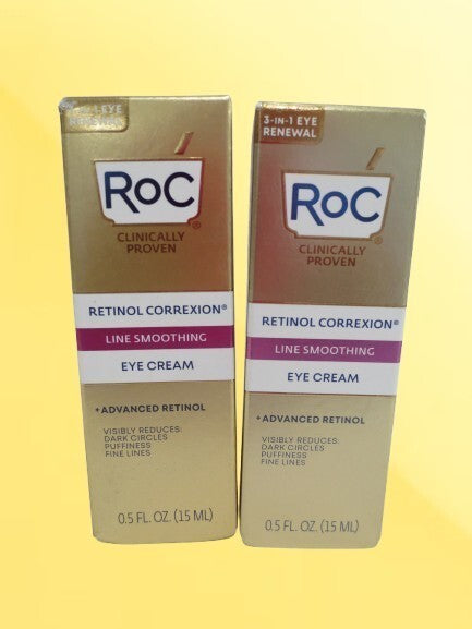 Retinol Eye Cream Set - Line Smoothing, 0.5 oz x 2