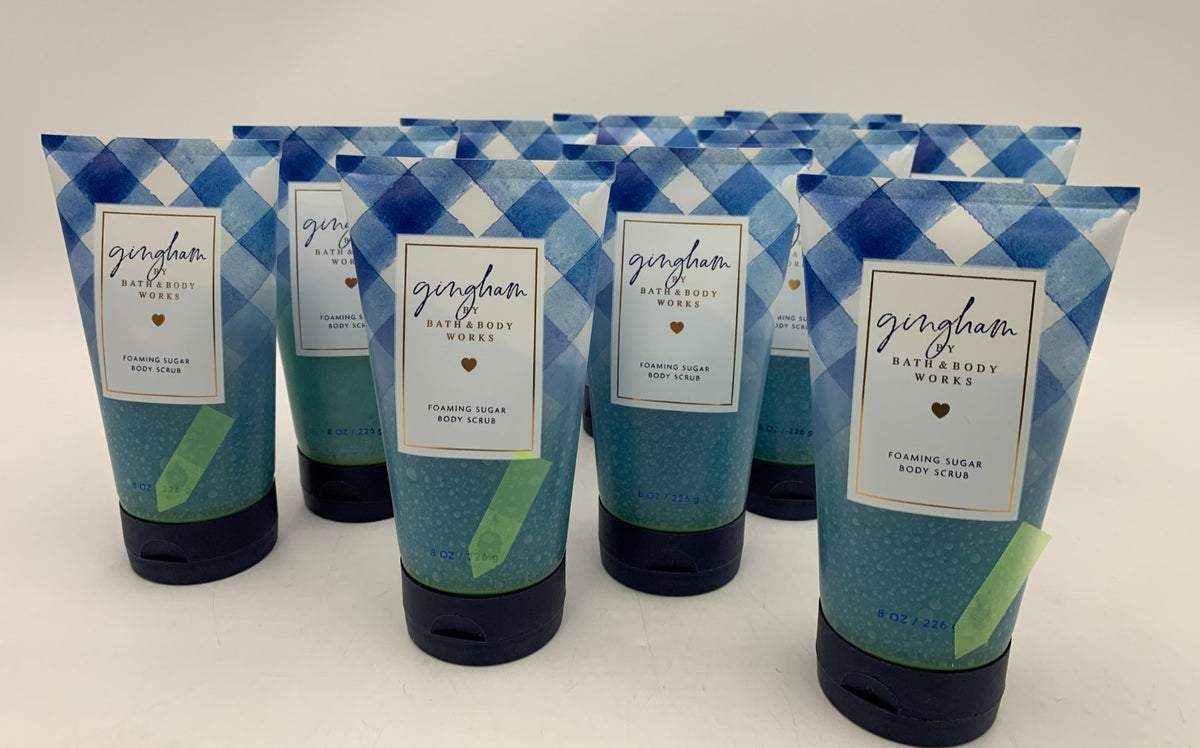 Bath & Body Works Gingham Foaming Sugar Scrub Full Size 8 oz S/10
