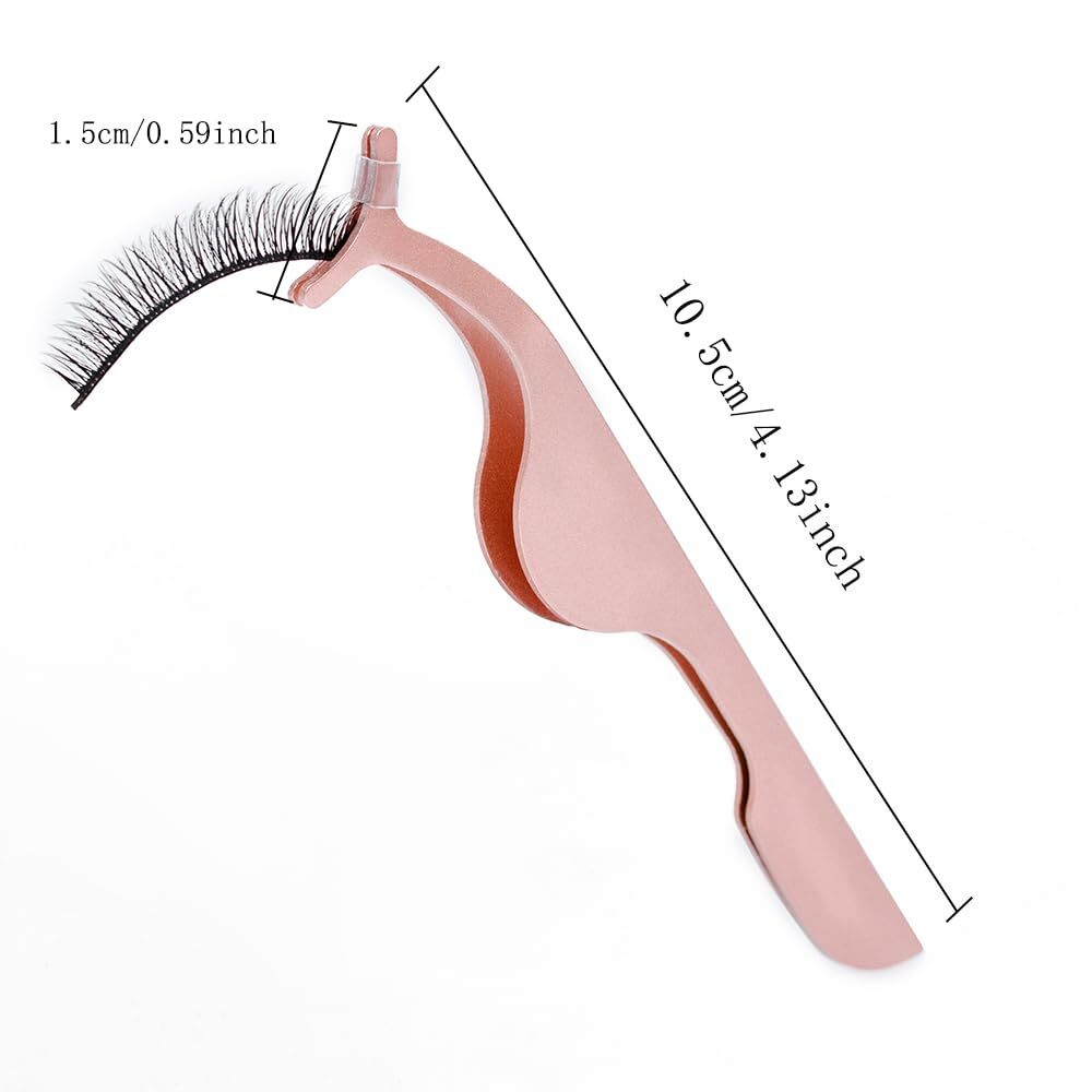 Stainless Steel Eyelash Extension Tweezers Set - Applicator & Remover, 2 Pack